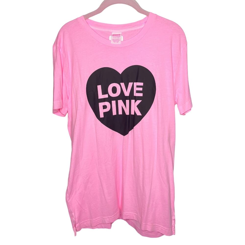 Victoria's Secret PINK Originals Love Pink Graphic Short Sleeve Tee Size Small